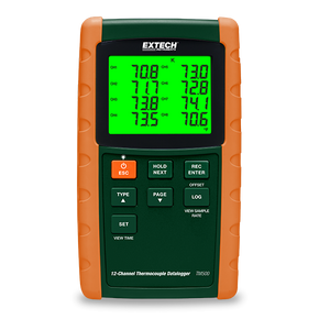 TM500 Termómetro con registro de datos de 12 canales