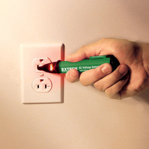 Detector de voltaje de CA sin contacto con luz LED roja & alarma audible EXTECH 40130