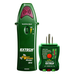 KIT de Localizador de Interruptores de Circuito CA con Probador de Circuitos GFCI / Detector de Voltaje EXTECH CB10-KIT