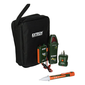 KIT de Localizador de Interruptores de Circuito CA con Probador de Circuitos GFCI / Detector de Voltaje EXTECH CB10-KIT