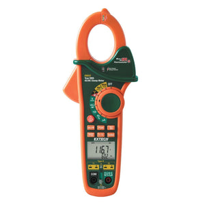 Pinza Amperimétrica CA/CC de RMS Real 400 A y Termómetro IR, con 2 Entradas P/ Termopar "K" y Detector de Voltaje Sin Contacto (VSC) de EXTECH