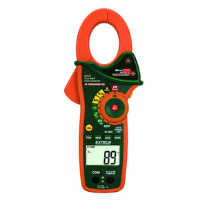 Pinza Amperimétrica CA/CC de TRMS 1000 A con Termómetro IR EXTECH EX830
