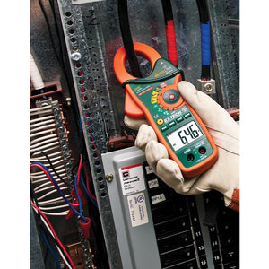 Pinza Amperimétrica - Multímetro CA/CC de RMS Real 1000 A con Termómetro IR de EXTECH